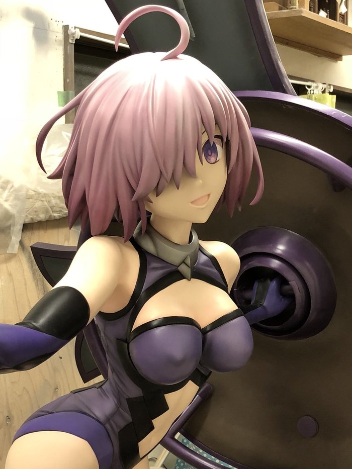 Fate/Grand Order figurine - Mashu Kyrielight 1:1 scale (painted) - Fate grand order, Fate, Mashu Kyrielight, Anime, Shielder, Figurine, Longpost, Figurines