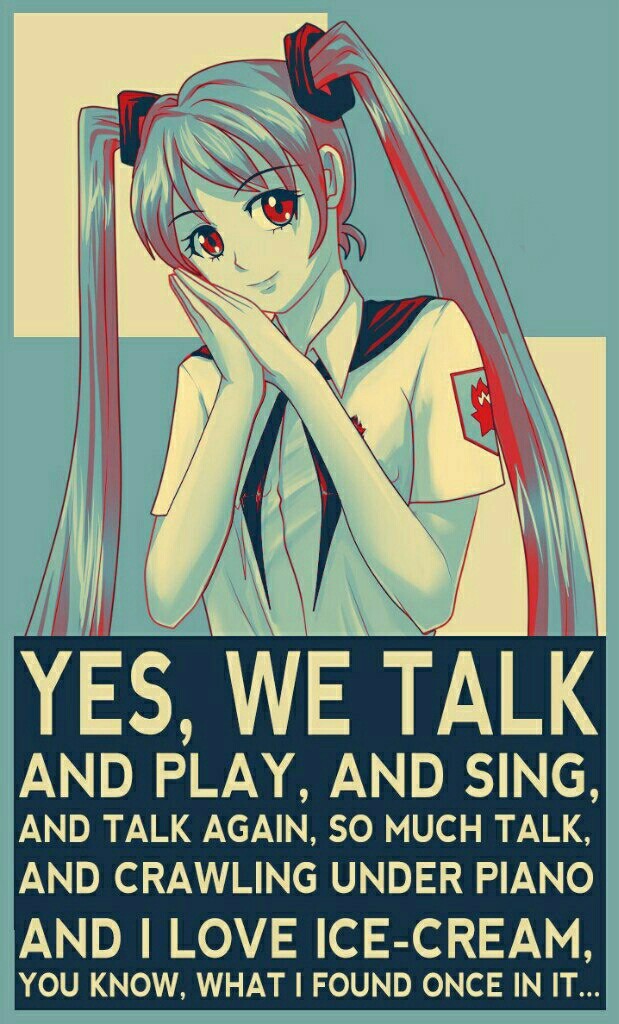 I know you all love to talk ;) - Endless summer, Visual novel, Hatsune Miku, , Poster