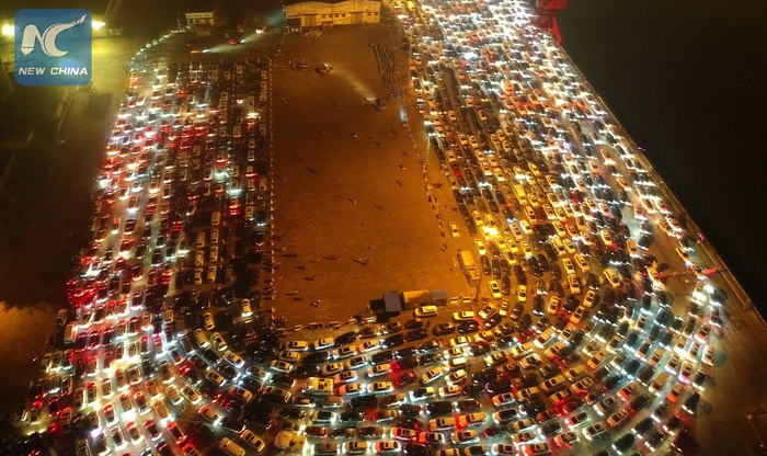 Way home - China, Traffic jams, Ferry