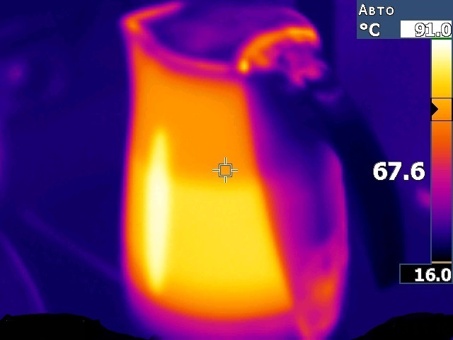 Как закипает чайник на термографе - Моё, Термограмма, Чайник, Длиннопост