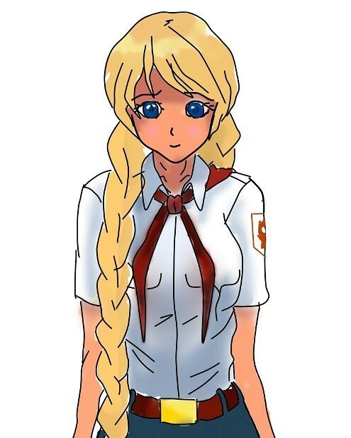 Slavya. And so different too... - Glorifying, Visual novel, Endless summer, Art, Longpost