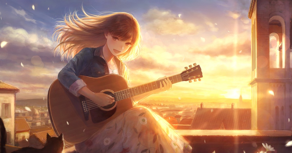 Песня счастье на гитаре. Девушка с электрогитарой. Музыкальные арты. Девочка с гитарой арт.