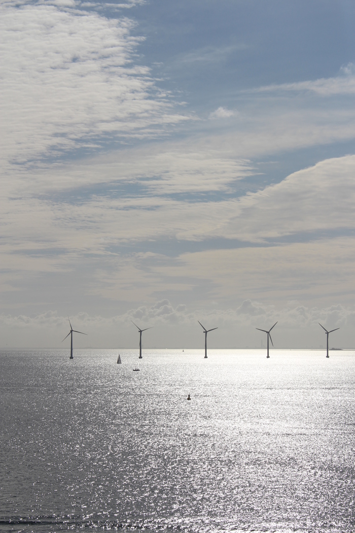 Windmills in the sea near Copenhagen - My, Copenhagen, Wind generator, Sea, Denmark, beauty, Minimalism, The sun