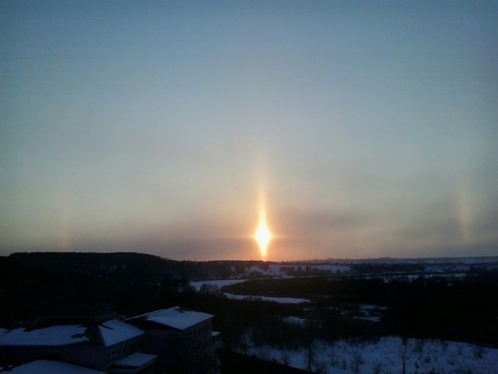 Have you seen a rainbow in winter... - My, The sun, the effect, End of the world, All good, The photo