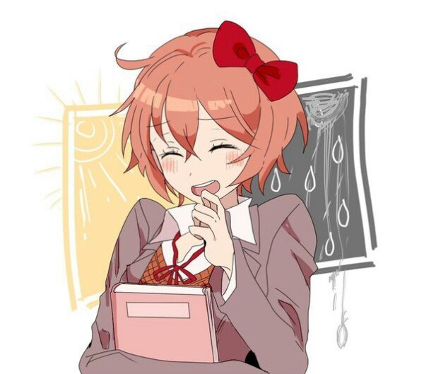 Sayori - Anime art, Sayori, Doki Doki Literature Club, Not anime, Visual novel, Anime