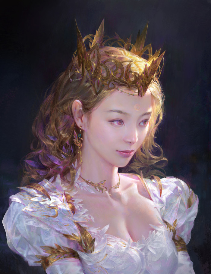 Queen. - Portrait, Girls, Queen, Illustrations, Art, 2D