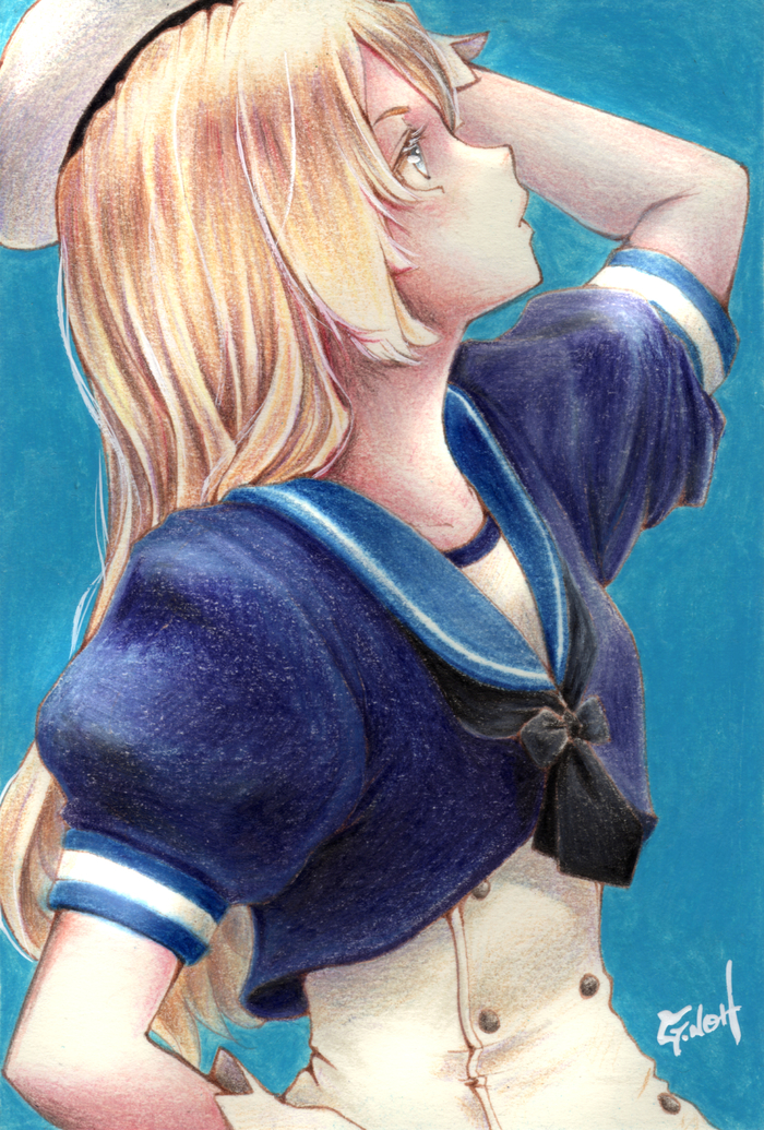 Lucky Jervis - Kantai collection, Jervis, Anime, Anime art