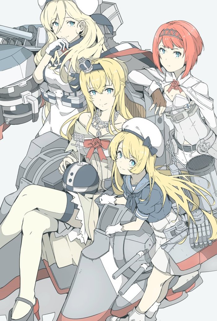 Eurofleet - Kantai collection, Jervis, ARK Royal, Warspite, Richelieu, Anime, Anime art