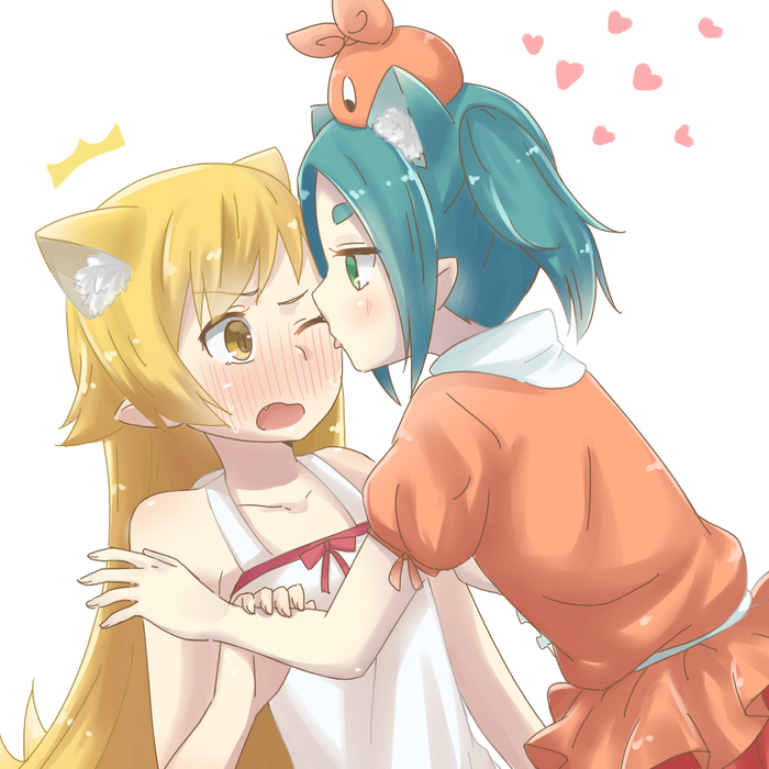     Anime Art, , Monogatari series, Shinobu Oshino, Yotsugi Ononoki