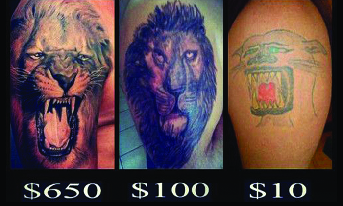 If the master is cheap, this is not a master / cheap vs expensive tattoos - Tattoo, a lion, Greed, Longpost