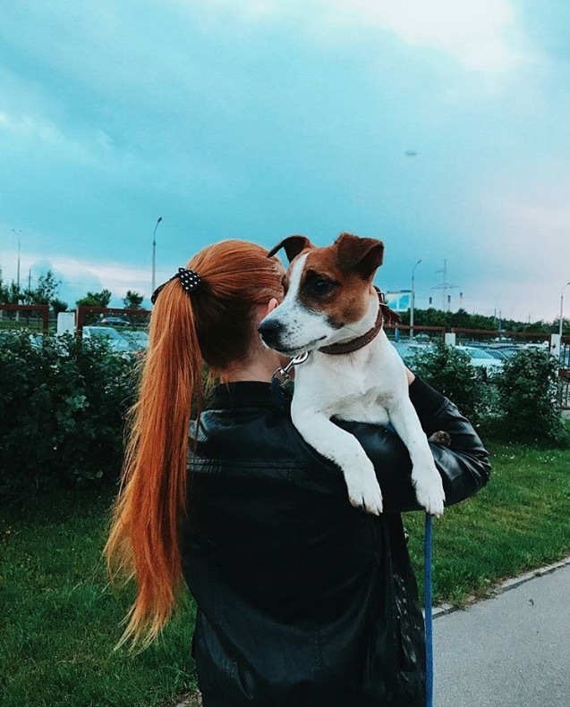 Me and my dog - My, Jack Russell Terrier, Redheads, Dog, Girls