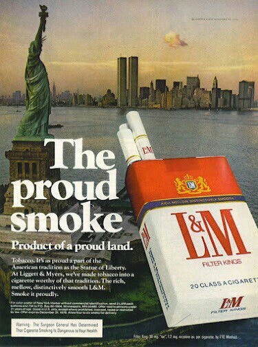 Advertisement for L&M and Bacardi cigarettes - Interesting, The photo, Cigarettes, Twin Towers, Poster