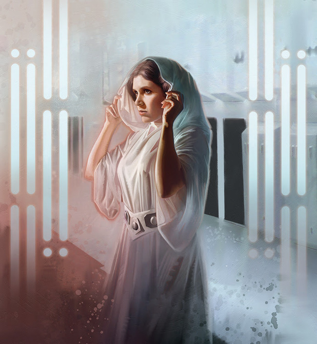 Princess Leia - , Star Wars, Art, Kinoart, Princess Leia, Carrie Fisher