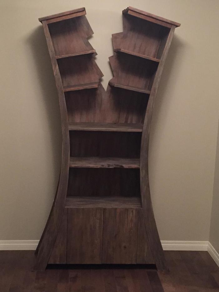 Interesting book shelf - A shelf, Handmade, The photo