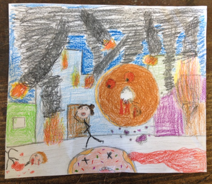 What do you think about in the art lesson? - My, Painting, Donuts, Rave