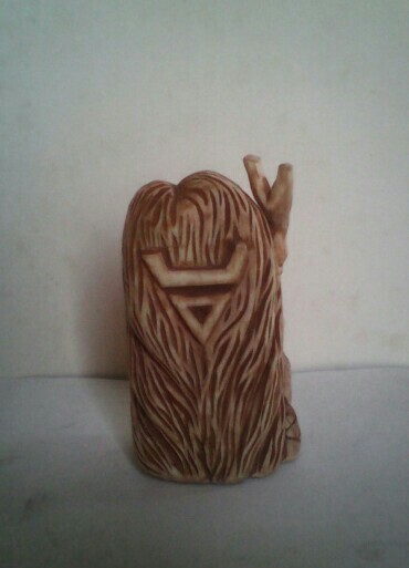 Slavic god VELES made of wood (aspen), height 9cm. - My, Wood carving, Thread, Bags, Idol, Slavic gods, Slavic mythology, Veles, Longpost