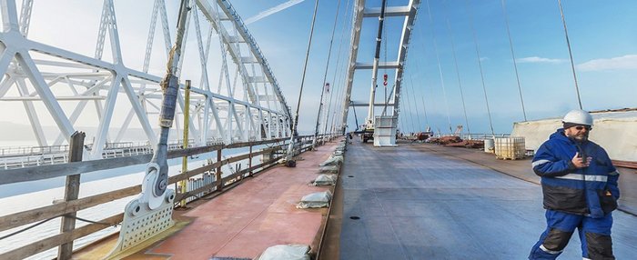 Crimean bridge. Russian bridge. Photo (March 2018) - Crimea, Crimean bridge, , Kerch bridge, Bridge