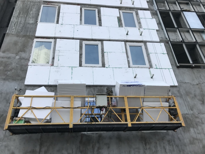 Утепление фасада пенополистиролом. Быть или не быть. Нюансы. Тонкости Строительство, Утепление, Работа, Высота, Видео, Длиннопост