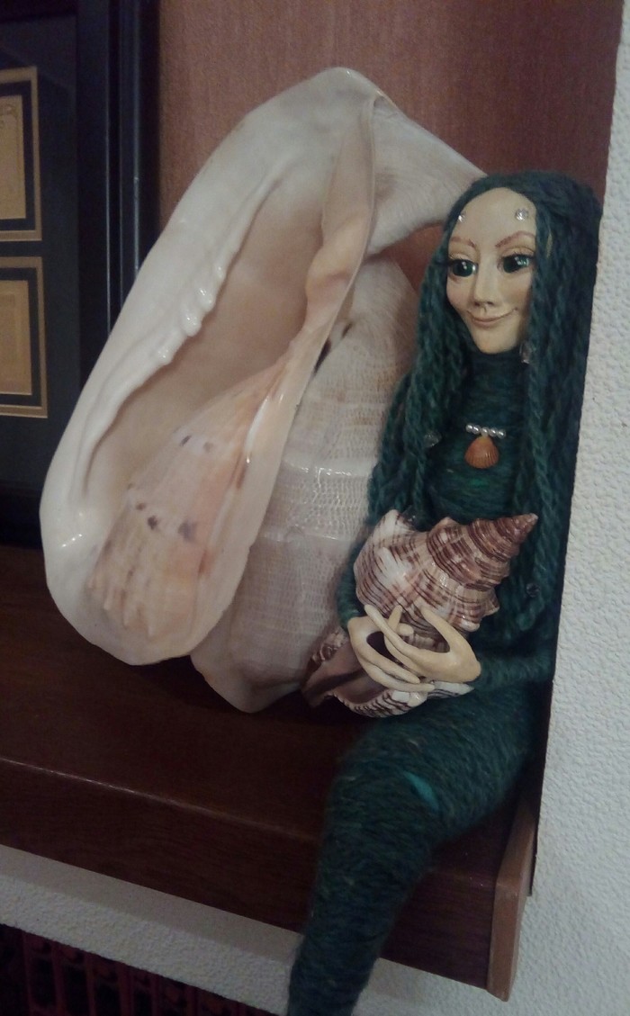 river nymph - My, Polymer clay, Doll, Лепка, With your own hands, Новичок, Puppeteer, Longpost, Puppeteer