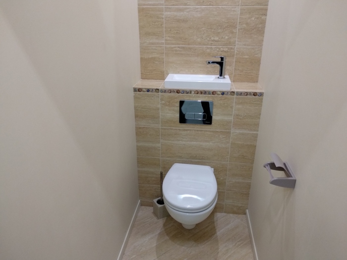 Maximum space and water savings in the bathroom. - My, Toilet, Toilet, , Convenience, Saving, Compactness, Mixture, Mixer