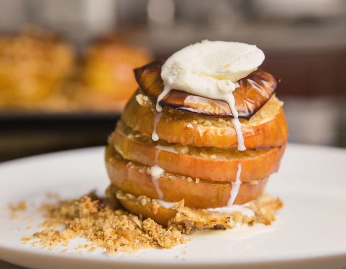 Oven baked apples with oatmeal - My, Apples, In the oven, Dessert, Recipe, Cooking, Baked apples