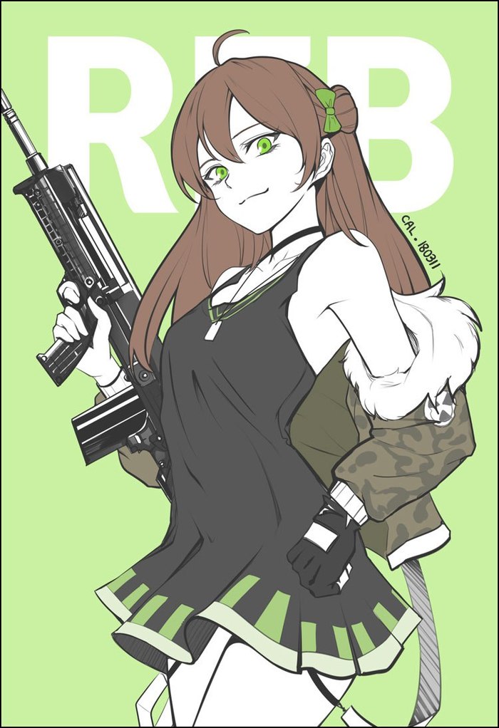 Anime art - Anime Art, Girls Frontline, Kel-Tec rfb, Аниме