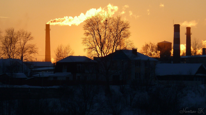 Evening Yoshkar-Ola - My, Yoshkar-Ola, industrial area, Sunset, Evening, Video, Longpost