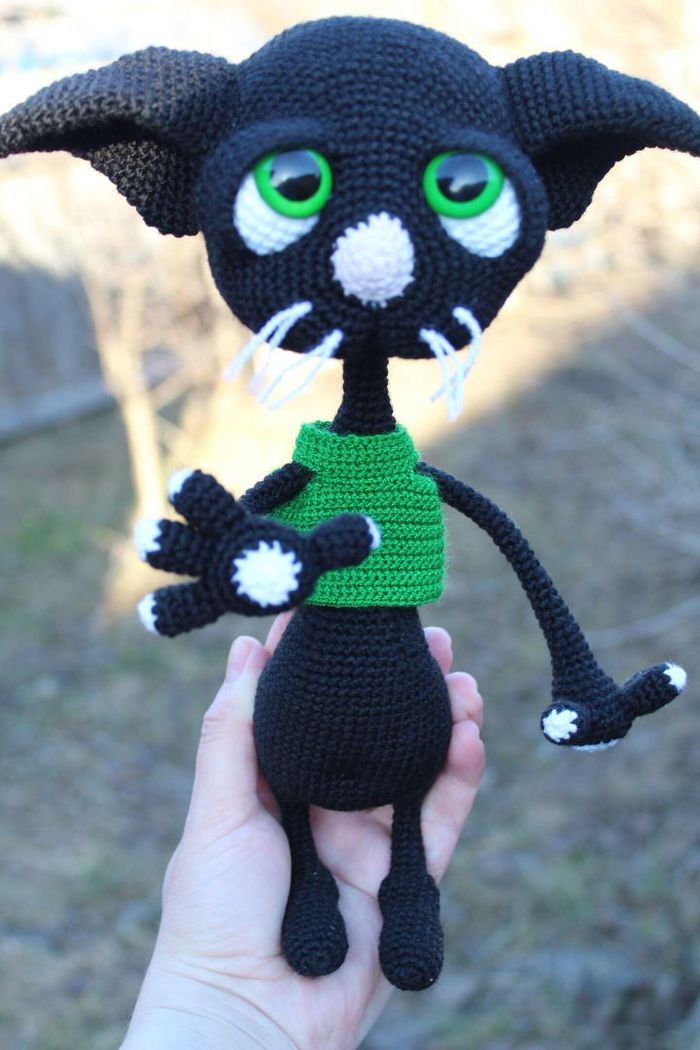 Not cute toys! - Toys, Needlework without process, Cow, cat, Knitted toys, Hobby, Handmade, Longpost