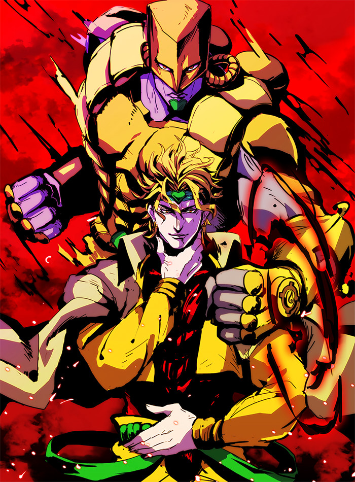 Dio Brando - Anime Art, Арт, Jojos Bizarre Adventure, Pixiv, Длиннопост