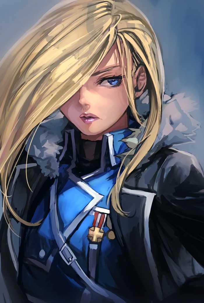 Olivier Mira Armstrong - Anime art, Anime, Fullmetal alchemist, Olivier Mira Armstrong, Hankuri