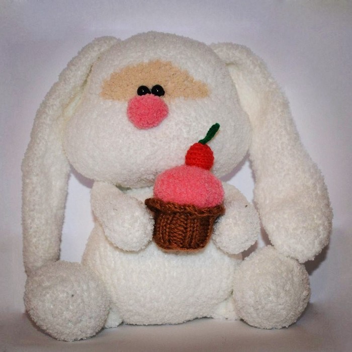 hare glutton - My, Amigurumi, Needlework without process, Needlework, Knitting, Soft toy, Longpost