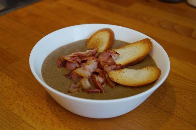 Lentil soup with bacon. - My, Puree Soup, Lentil, Bacon, Video recipe, Video