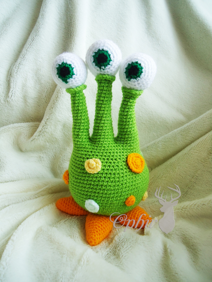 MonsterEye Memory Pooka - My, Handmade, Knitted toys, Soft toy, , Babay, Monster, Presents, Longpost, Babayka