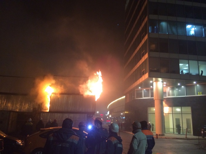 Fire at the construction site of the Begovaya metro station in St. Petersburg - My, Fire, Firefighters, Metro SPB