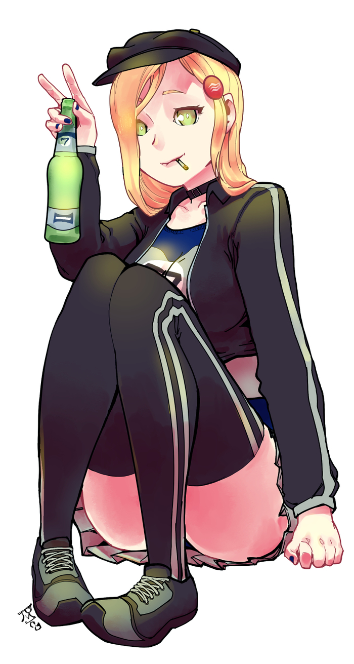 Baltika-chan - My, Baltika beer, Anime art, Milota, Anime