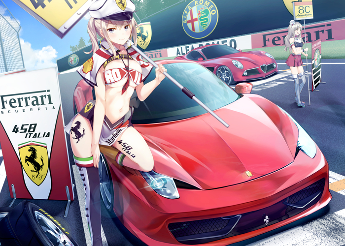 Race Queen - Kantai collection, Graf Zeppelin, Pola, Anime, Anime art, Race