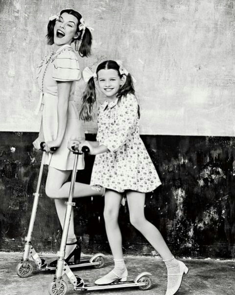 Milla Jovovich and her daughter Ever for the new issue of Egoste magazine. - Milla Jovovich, Family, Actors and actresses, Magazine, Longpost, , Ever Anderson