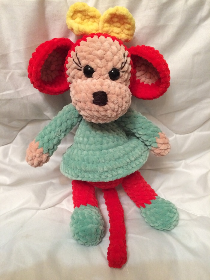 Monkey Chi-Chi - My, Needlework without process, , Amigurumi, Knitting, Longpost