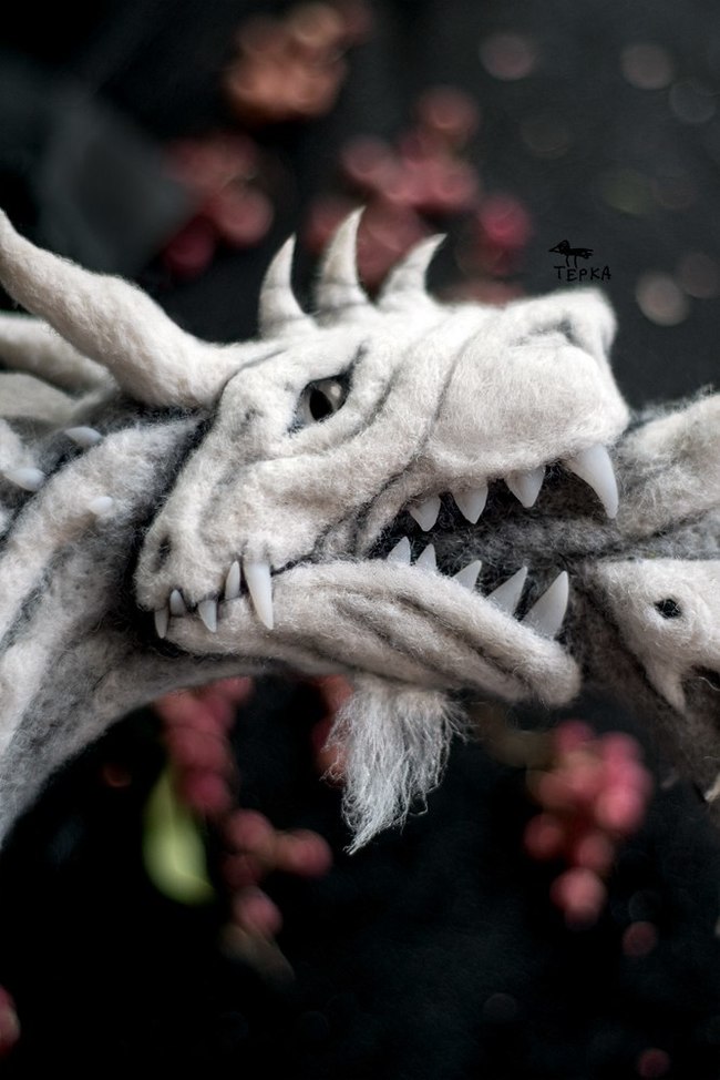 Ouroboros. handmade. - My, Ouroboros, Fantasy, Art, Scandinavia, , Longpost, , Handmade, , Dry felting