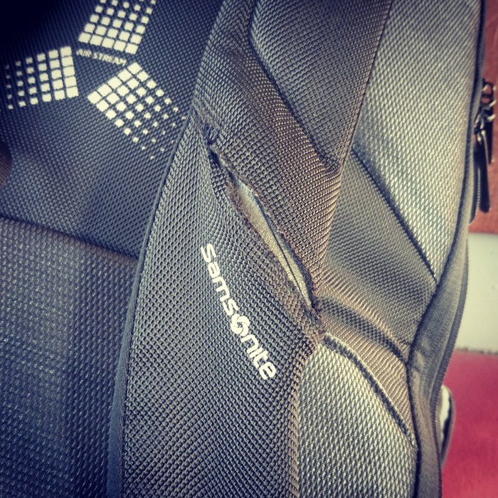 Samsonite is no longer the same. - My, , Backpack, Samsonite, , Poor quality