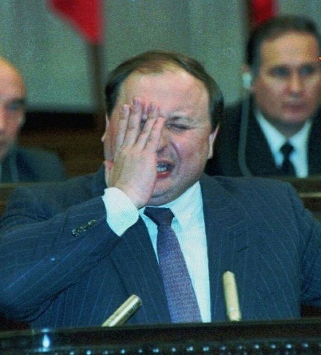 Yegor Gaidar makes a report on the economic situation in Russia, Moscow, 1993 - Yegor Gaidar, Politics, Economy, 90th
