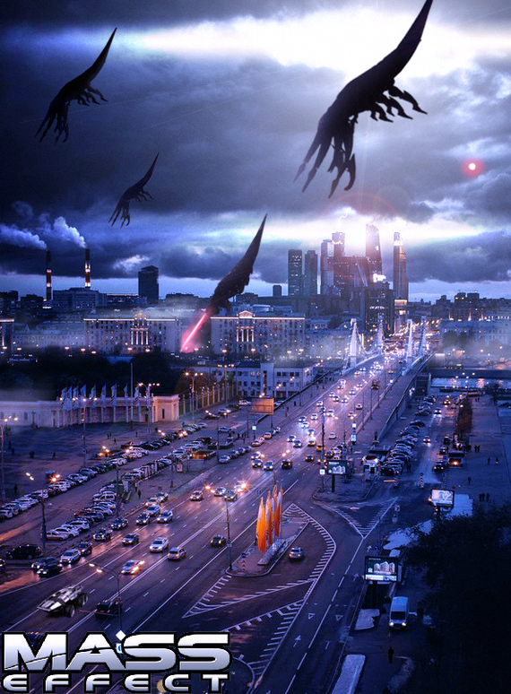 Have arrived - Moscow, The photo, Photoshop, Mass effect