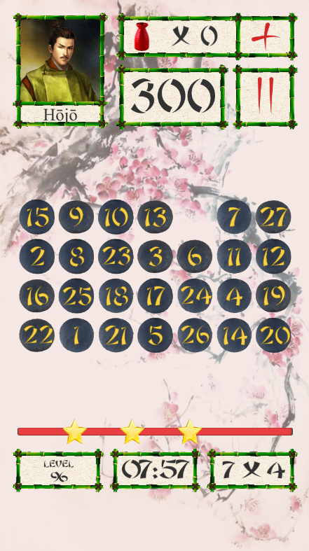 My game 15 Samurai - My, Samurai, Fifteen, Numbers, Games, Longpost