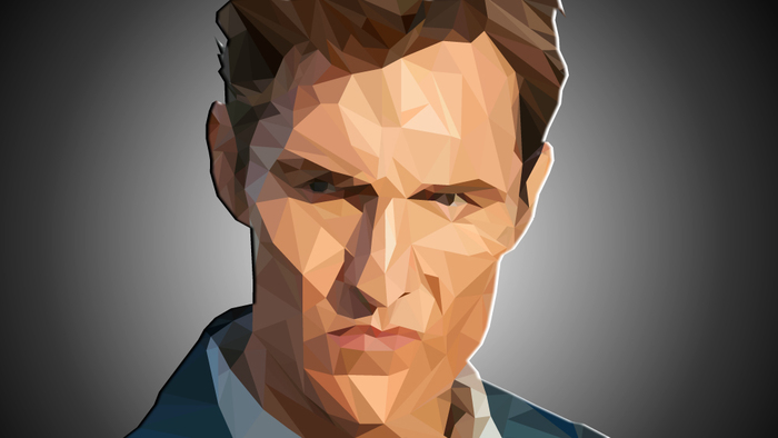 Rust low poly art - My, Drawing, True detective, Low poly, True detective (TV series)