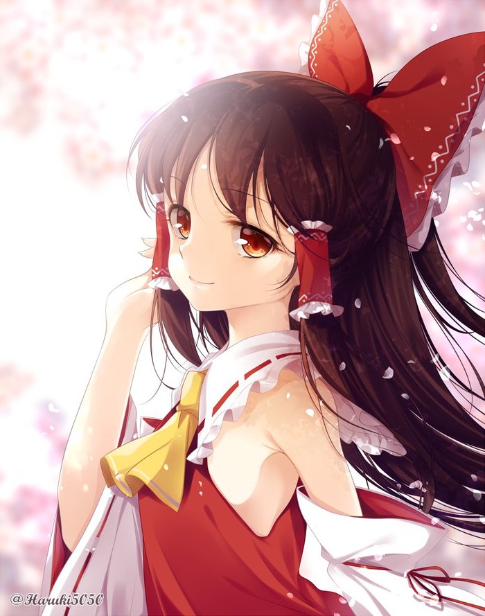 Hakurei Reimu - Touhou, Anime art, Anime, Not anime, Hakurei Reimu, Haruki