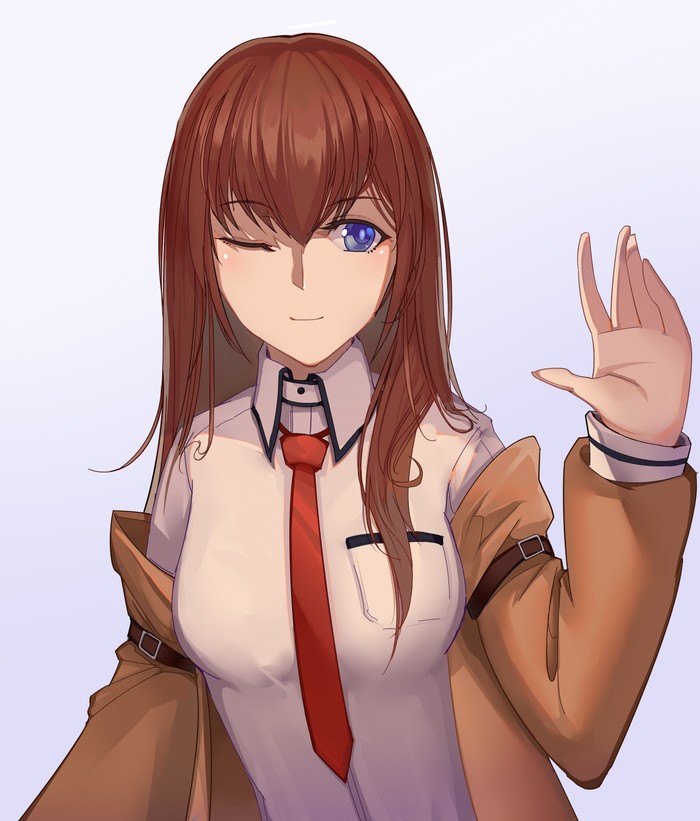 Hello, labmes) - Anime, Steins gate, Anime art, Visual novel, Pixiv, Kurisu makise