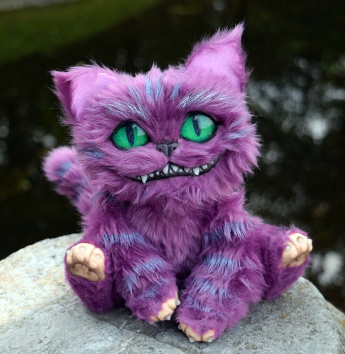 Cheshire Cat - My, Cheshire Cat, cat, Soft toy, Author's toy, Handmade, Alice in Wonderland, Copyright, Fur, Longpost