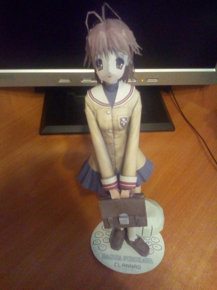 Nagisa Furukawa figurine from the anime Clannad - Longpost, Papercraft, Clannad, , Nagisa Furukawa, Anime, My