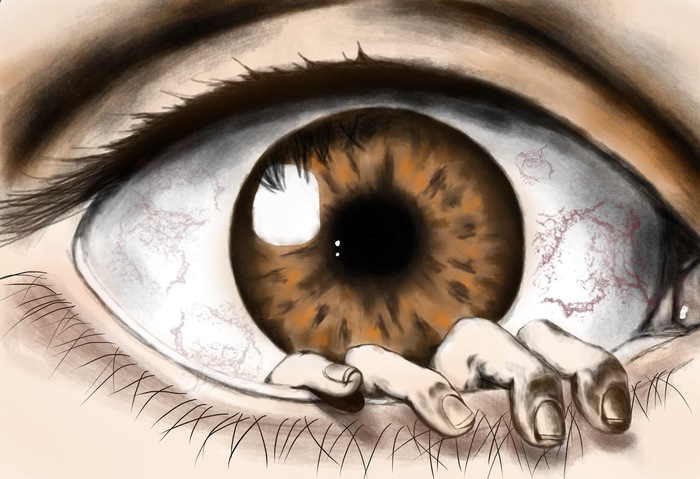 What does horror look like in the eyes - My, Wacom, Eyes, Kripota, Graphics tablet