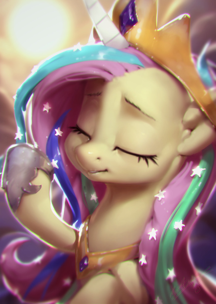 Sun Fluttering My Little Pony, Ponyart, Fluttershy, Assasinmonkey, MLP Season 8